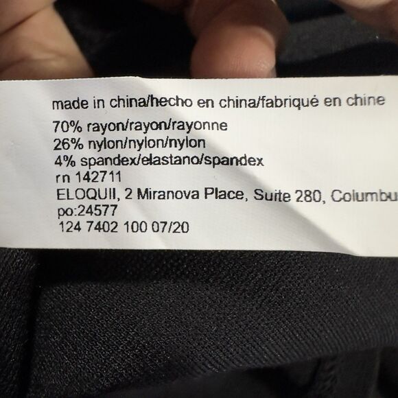 Eloquii Peplum Dress Womens‎ Plus 18 Sheath Black Darted Stretch Career Office - Picture 12 of 12